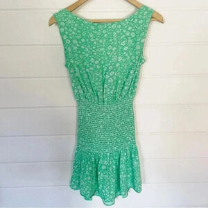 NWOT Sky to Moon High Neck Open Back Green Sleeveless Mini Dress Size Medium